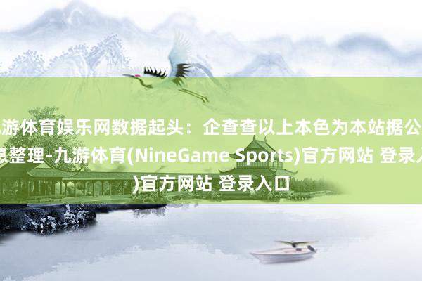 九游体育娱乐网数据起头：企查查以上本色为本站据公开信息整理-九游体育(NineGame Sports)官方网站 登录入口