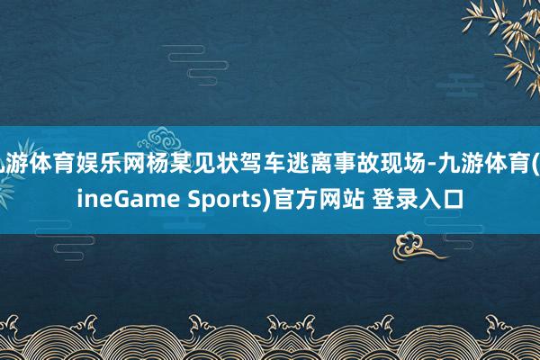 九游体育娱乐网杨某见状驾车逃离事故现场-九游体育(NineGame Sports)官方网站 登录入口