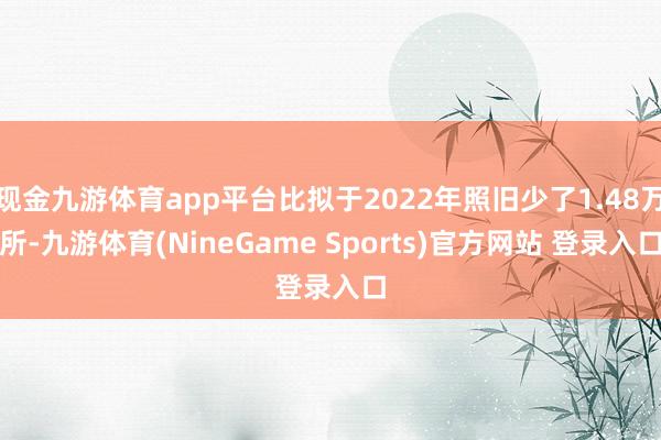 现金九游体育app平台比拟于2022年照旧少了1.48万所-九游体育(NineGame Sports)官方网站 登录入口